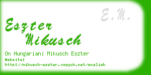eszter mikusch business card